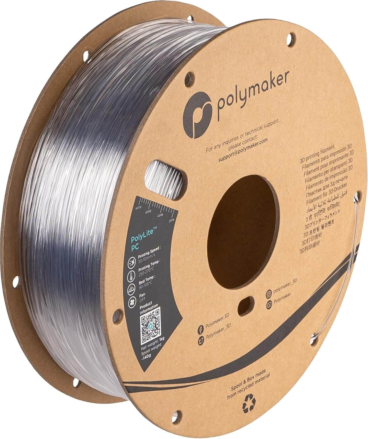 Polymaker PolyLite PC 1,75mm: 3D Druck Polycarbonat