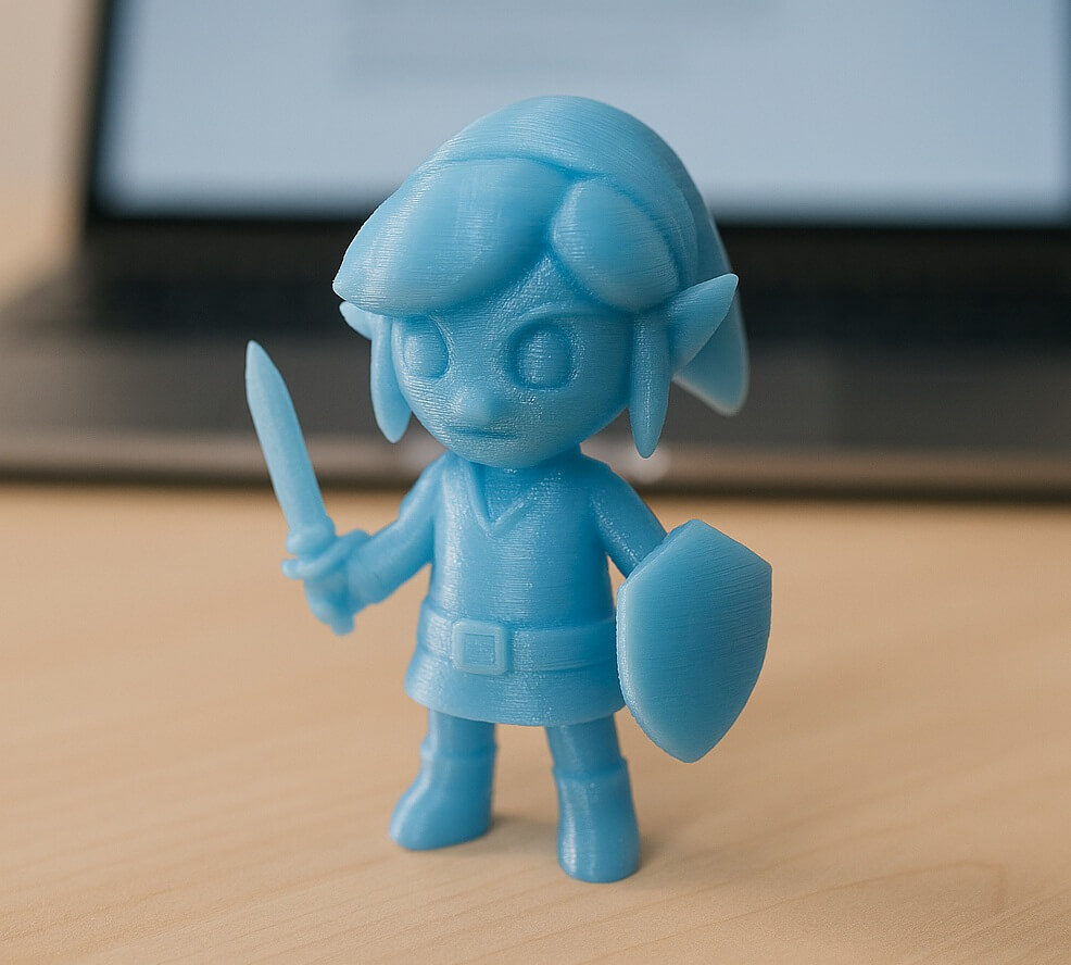 Zelda Link Testdruck Eryone Filament: Eryone TPU Filament für biegsames Schwert Zelda Link Testdruck Eryone Filament: Eryone TPU Filament für biegsames Schwert