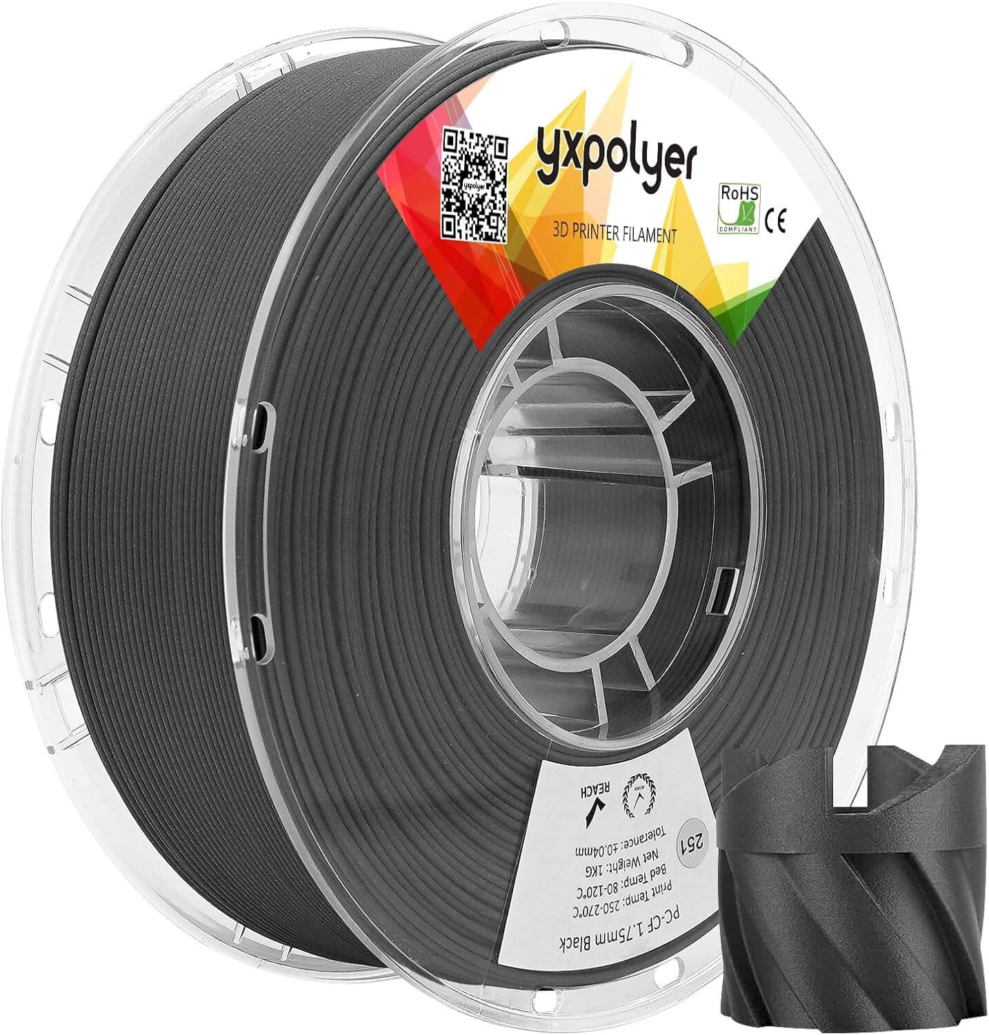 yxpolyer PC-CF Filament Polycarbonat 1kg: yxpolyer Filament im Test